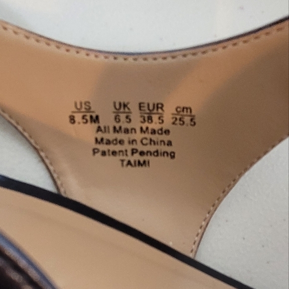 Naturalizer Taimi Blue Metallic Sparkle Slingback Open Toe Dress Heel - Size 8.5 - Picture 8 of 9